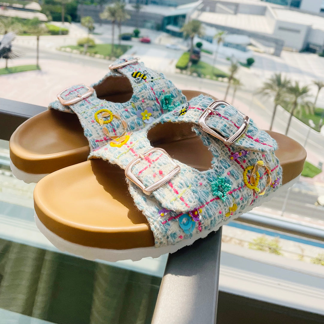 Bee Social Buckled Slides