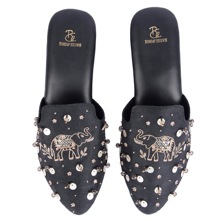 Haathi Embellished Mules