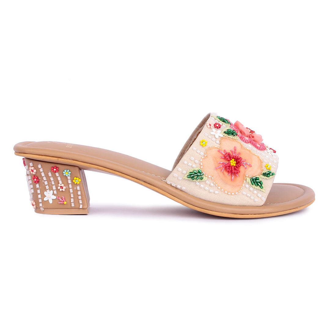 Blushing Breeze 3D Hand Embroidered Heels