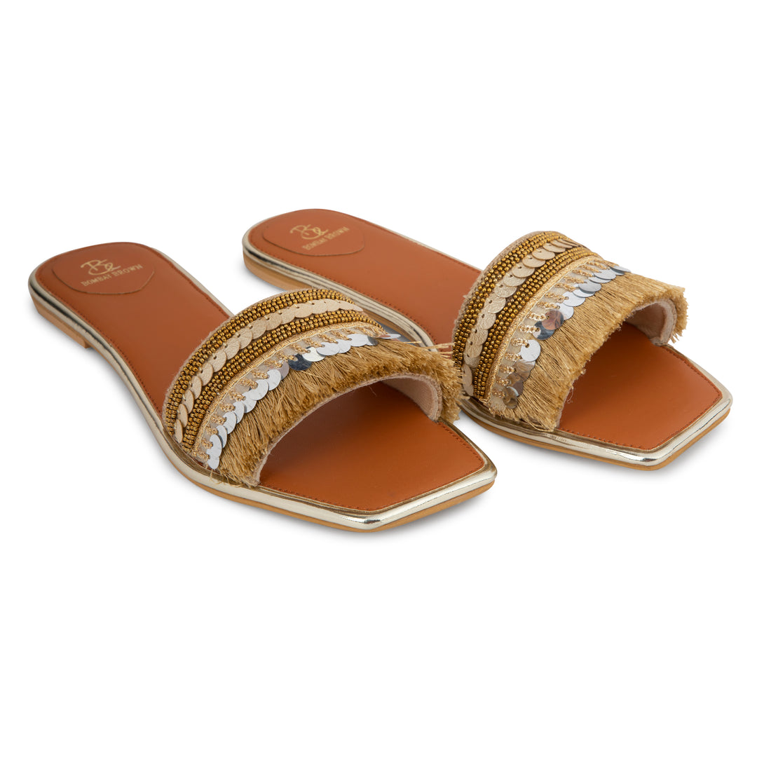 Gold Fringe Sliders