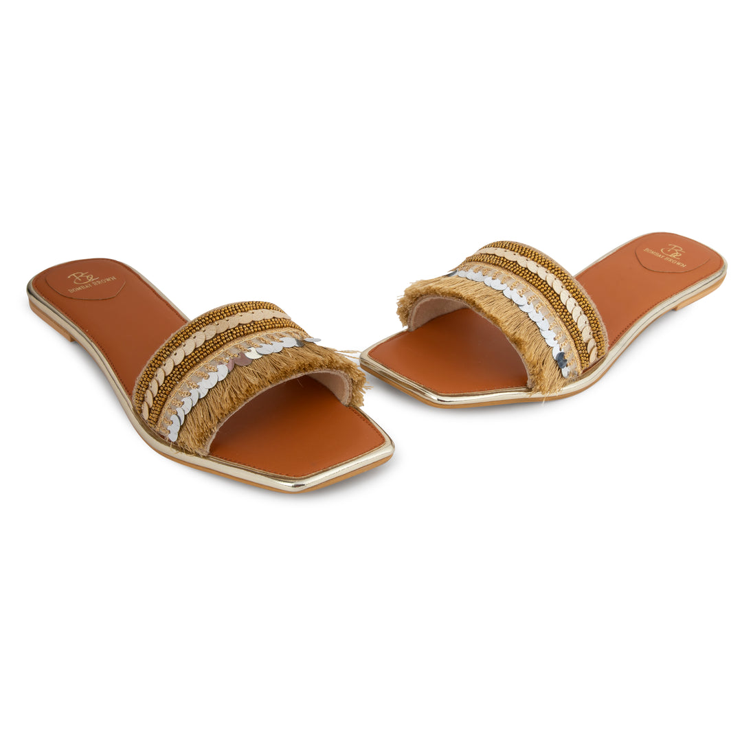 Gold Fringe Sliders