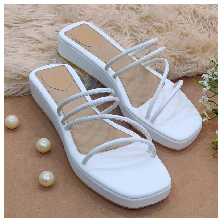 Ivory White Strappy Heel