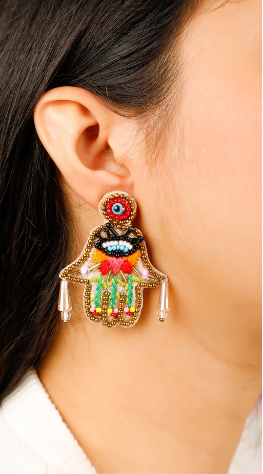 Hamsa Eye Earrings